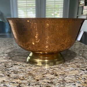Copper fruit bowl